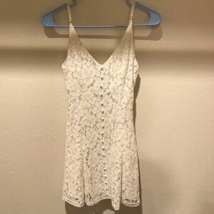 Easy Love White Lace Skater Dress